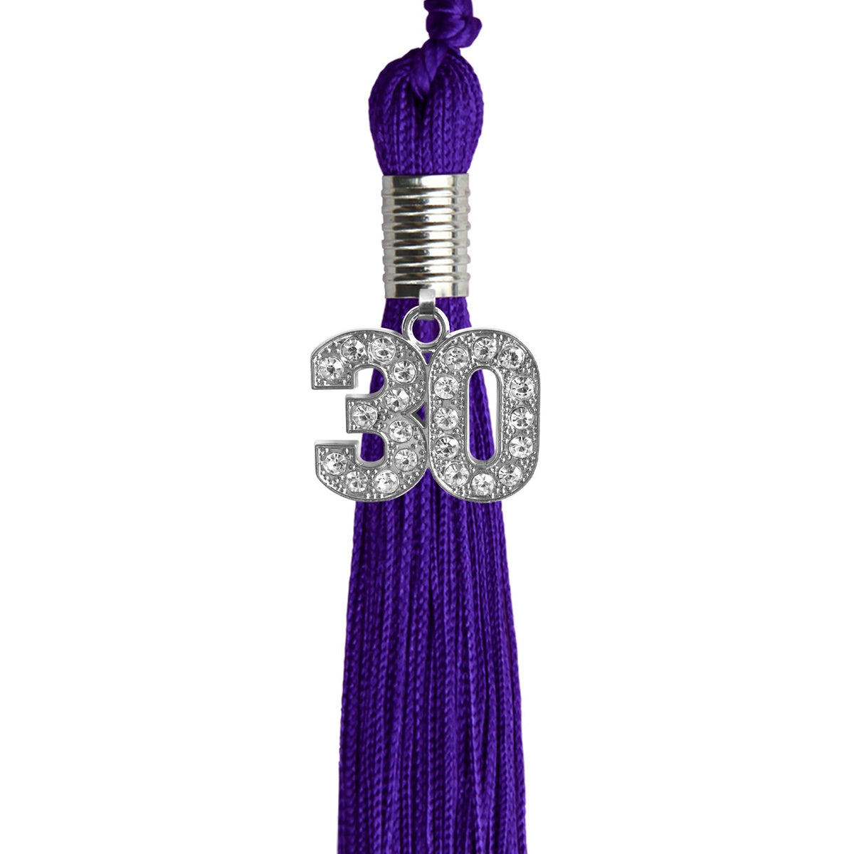 Purple Graduation Tassel with Silver Bling Charm 2030