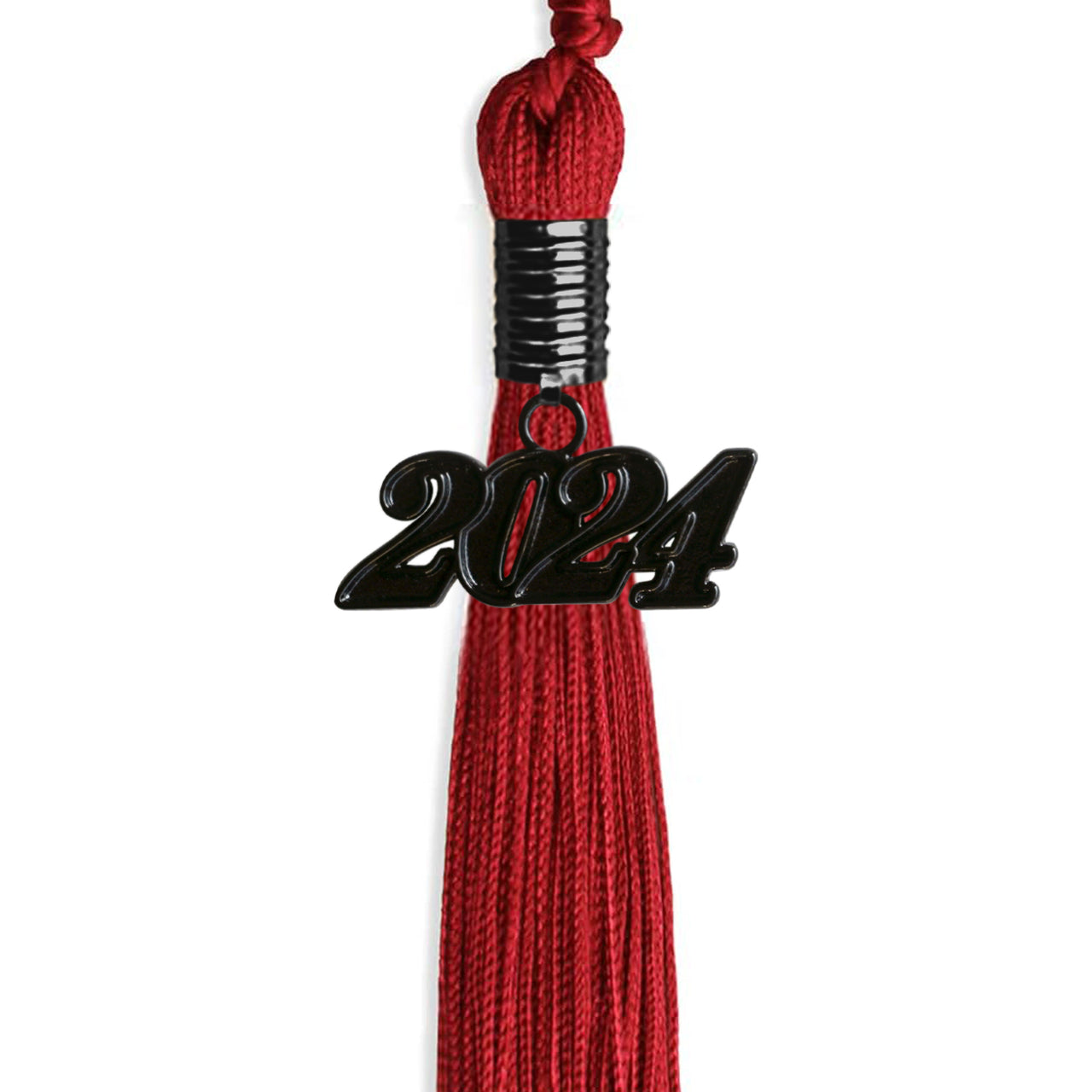 Red Graduation Tassel with Black Date Drop