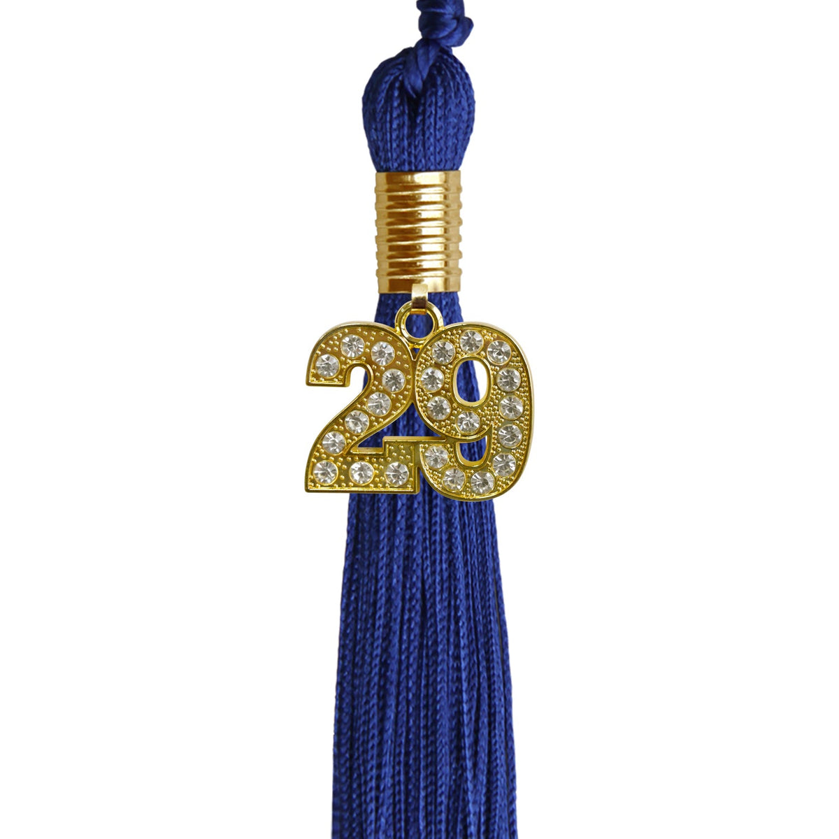 Royal Blue Graduation Tassel with Gold Bling Charm by Endea Graduation