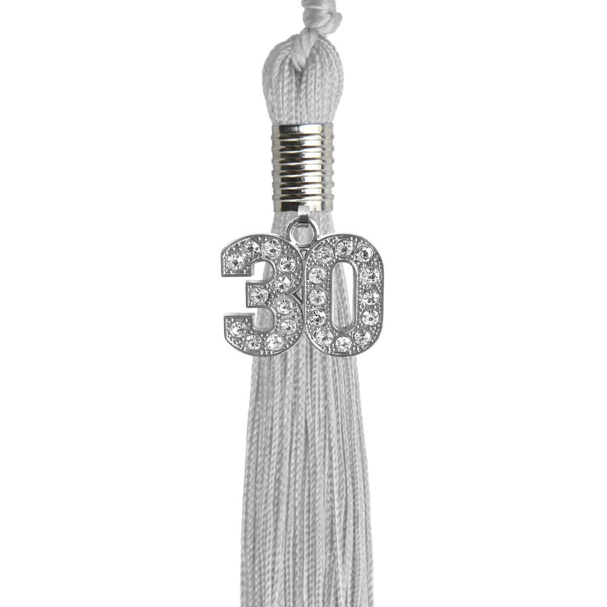 Silver Graduation Tassel with Silver Bling Charm 2030