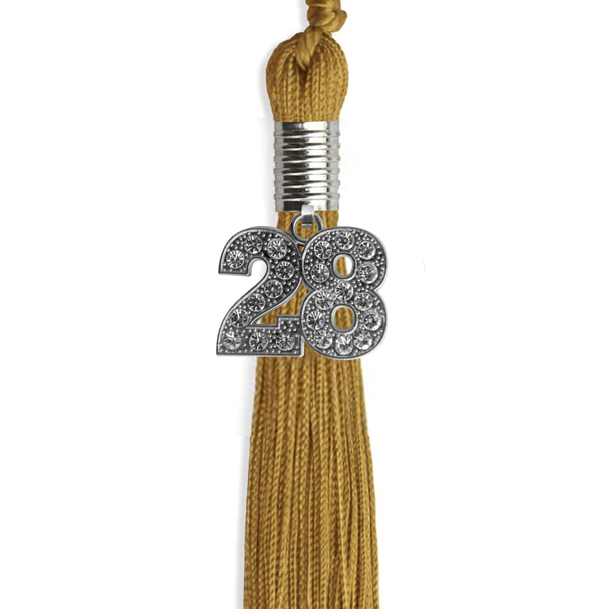 Antique Gold Graduation Tassel with Silver Bling Charm by Endea Graduation