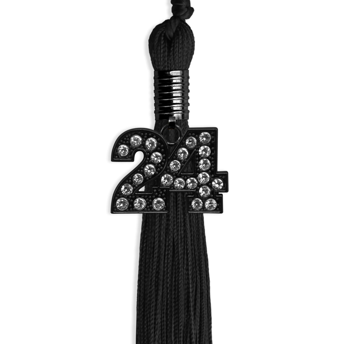 Black Graduation Tassel with Black Bling Charm by Endea Graduation