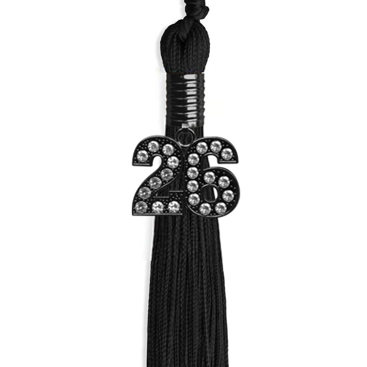 Black Graduation Tassel with Black Bling Charm by Endea Graduation