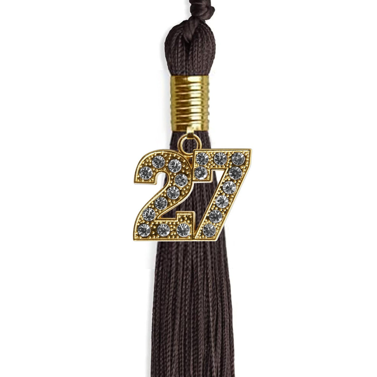 Brown Graduation Tassel with Gold Bling Charm by Endea Graduation