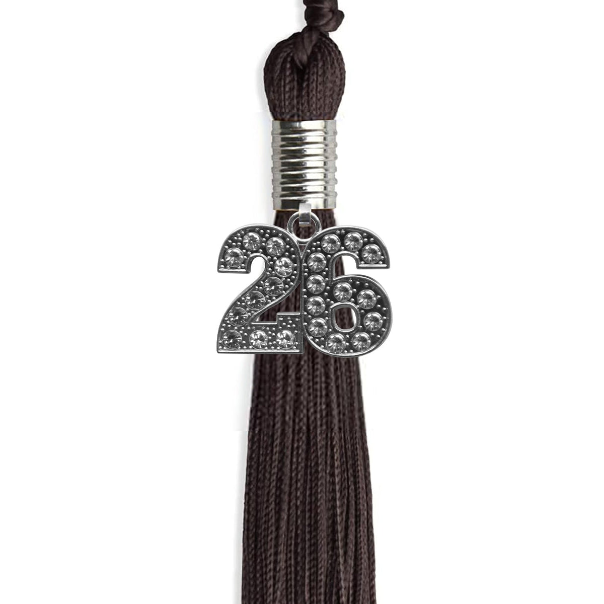 Brown Graduation Tassel with Silver Bling Charm by Endea Graduation