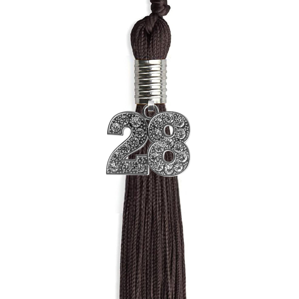 Brown Graduation Tassel with Silver Bling Charm by Endea Graduation