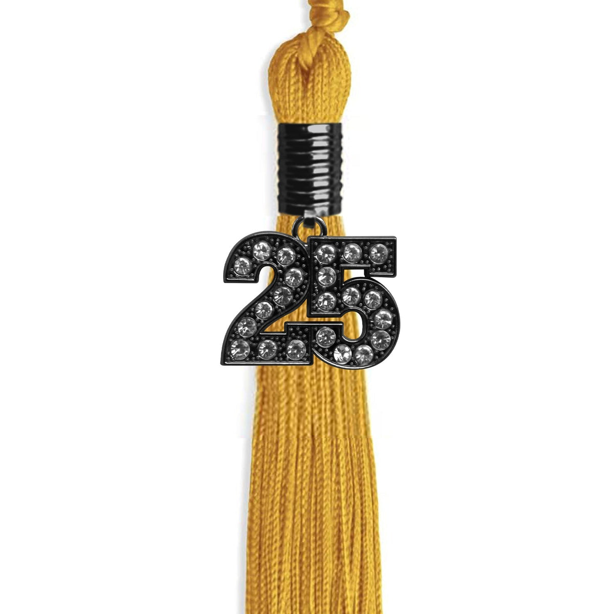 Gold Graduation Tassel with Black Bling Charm by Endea Graduation