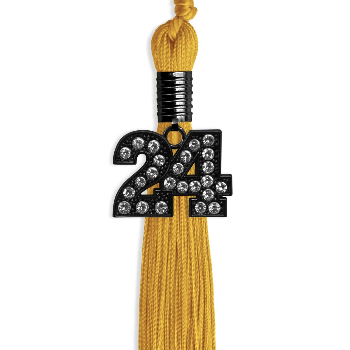 Gold Graduation Tassel with Black Bling Charm by Endea Graduation