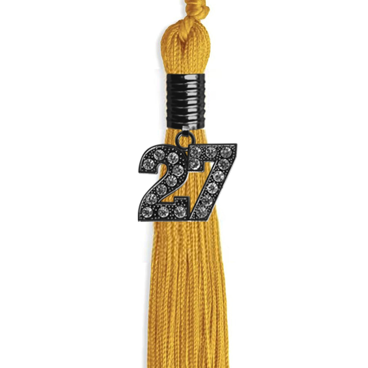 Gold Graduation Tassel with Black Bling Charm by Endea Graduation