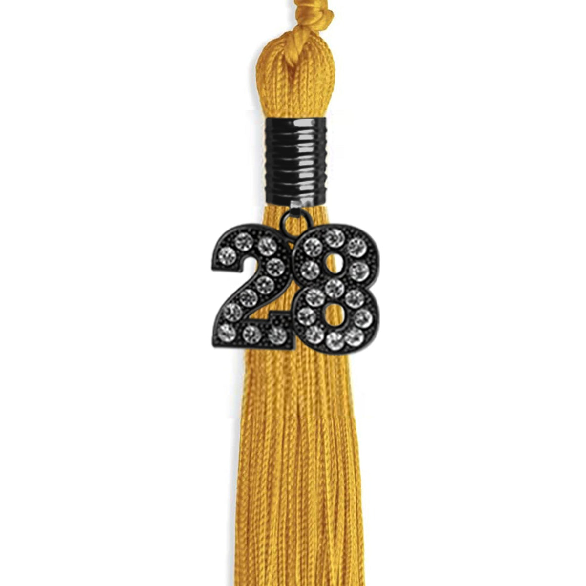 Gold Graduation Tassel with Black Bling Charm by Endea Graduation