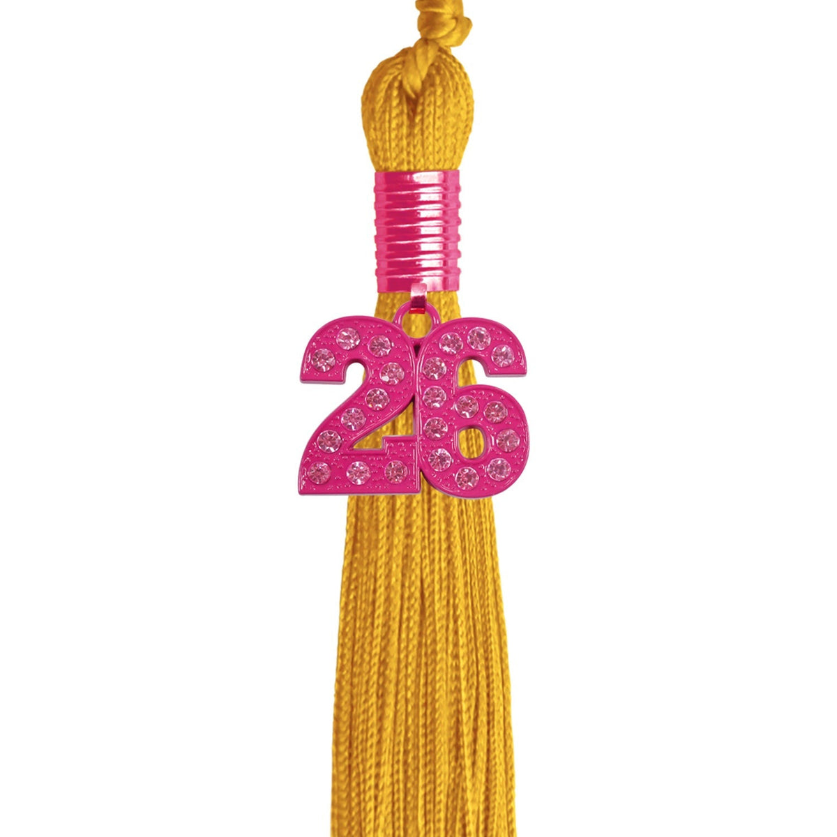 Gold Graduation Tassel with Pink Bling Charm by Endea Graduation
