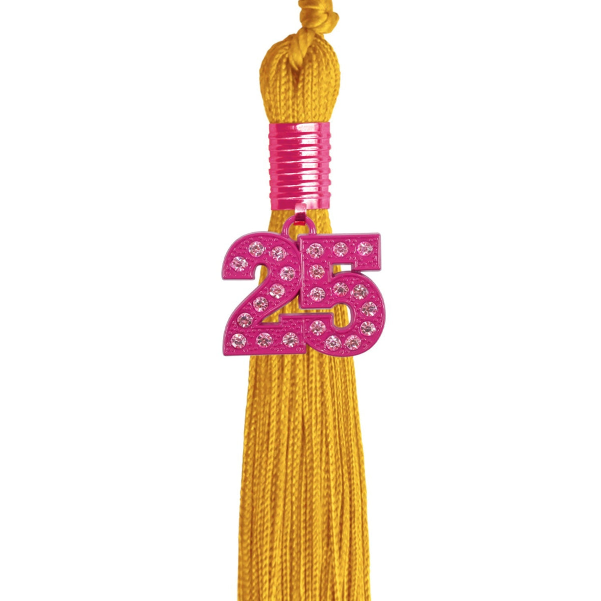 Gold Graduation Tassel with Pink Bling Charm by Endea Graduation