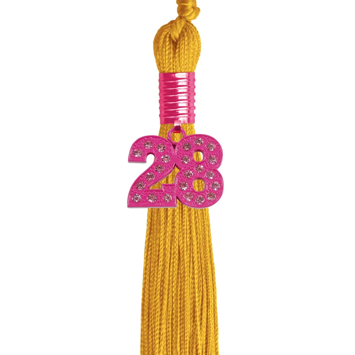 Gold Graduation Tassel with Pink Bling Charm by Endea Graduation