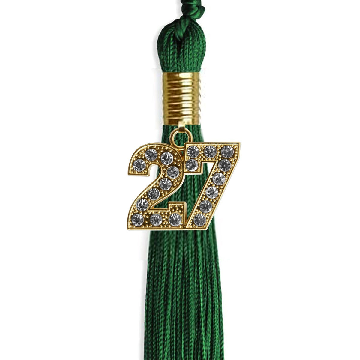 Green Graduation Tassel with Gold Bling Charm by Endea Graduation
