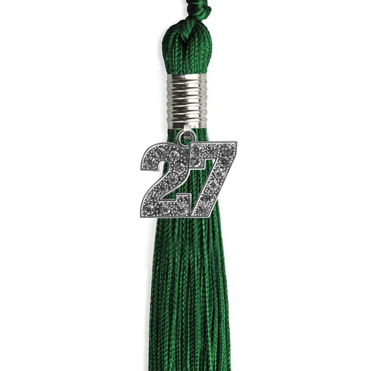 Green Graduation Tassel with Silver Bling Charm by Endea Graduation