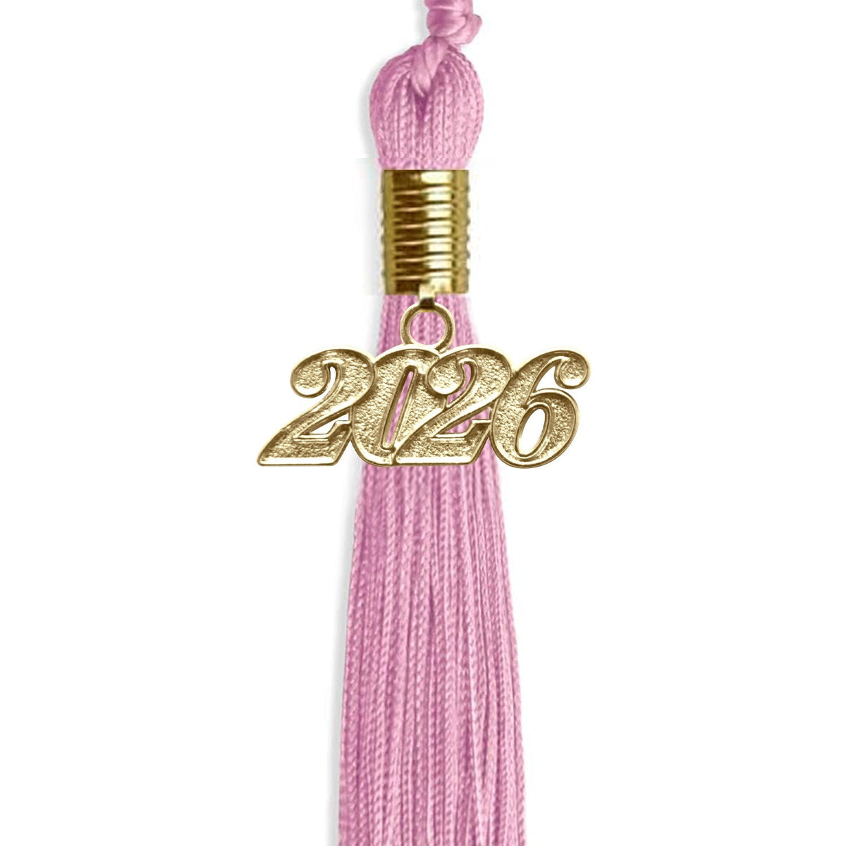 Pink Graduation Tassel with Gold Bling Charm by Wholesale Grad Supply