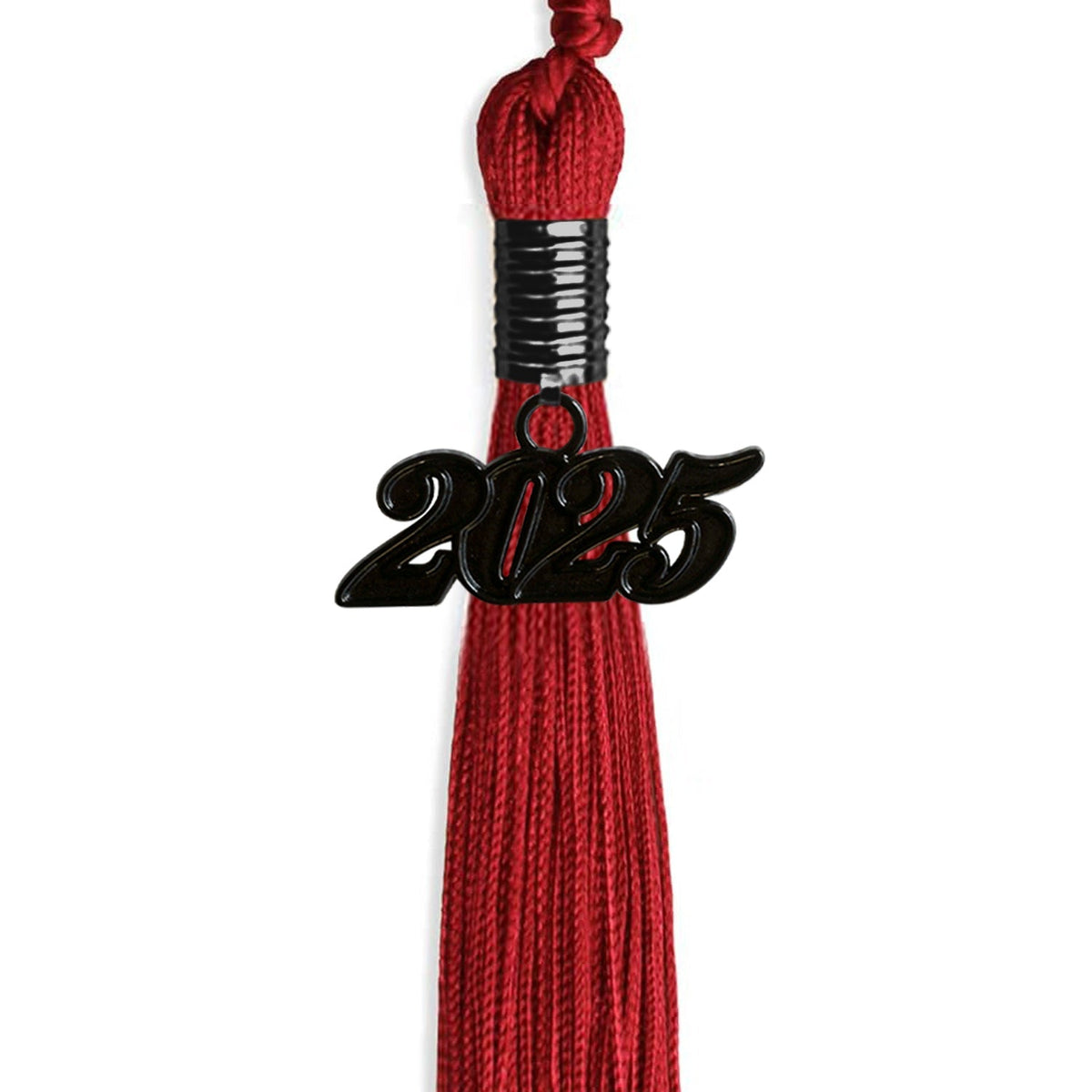 Red Graduation Tassel with Black Bling Charm by Endea Graduation