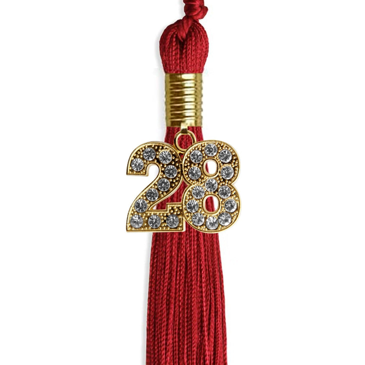 Red Graduation Tassel with Gold Bling Charm by Endea Graduation