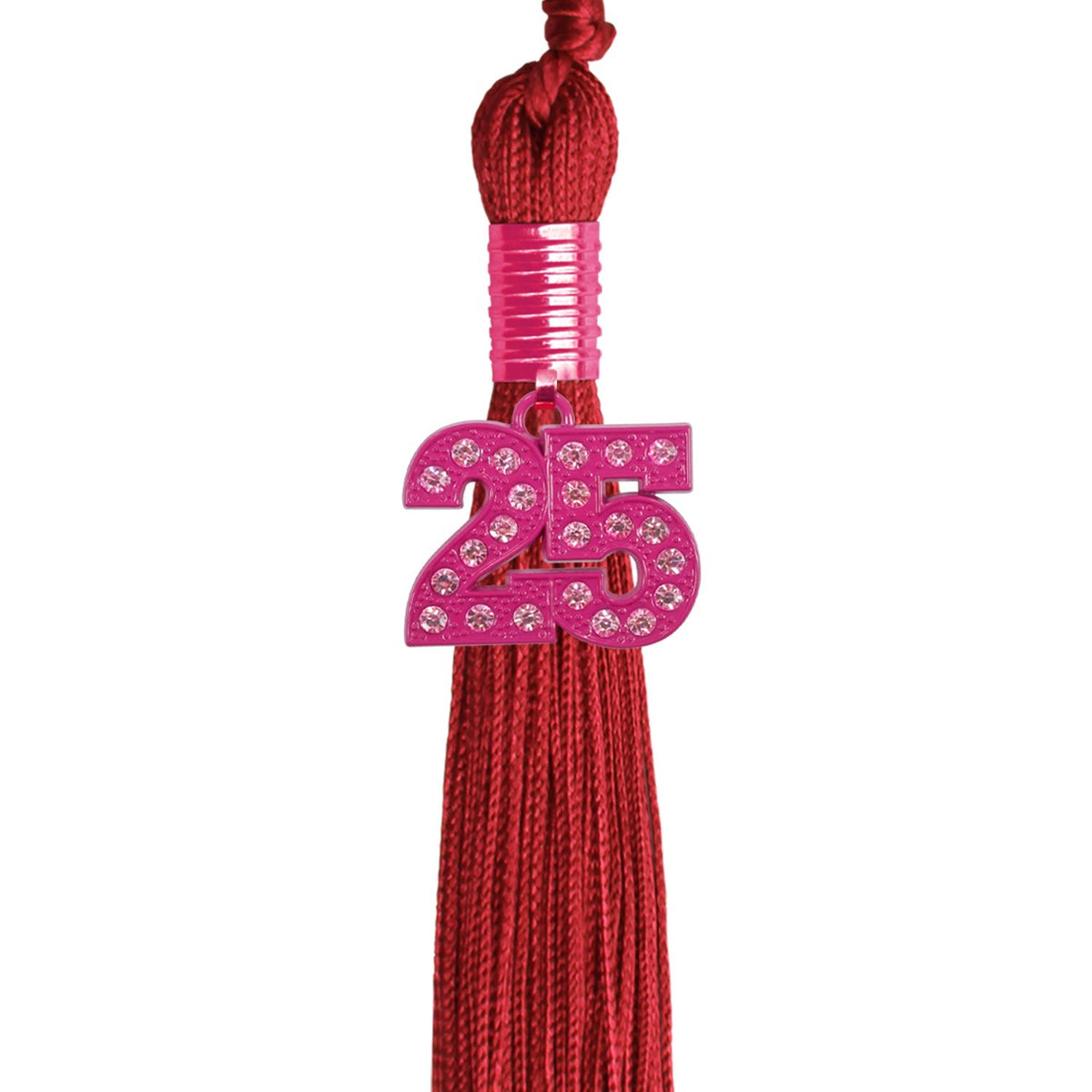Red Graduation Tassel with Pink Bling Charm by Endea Graduation