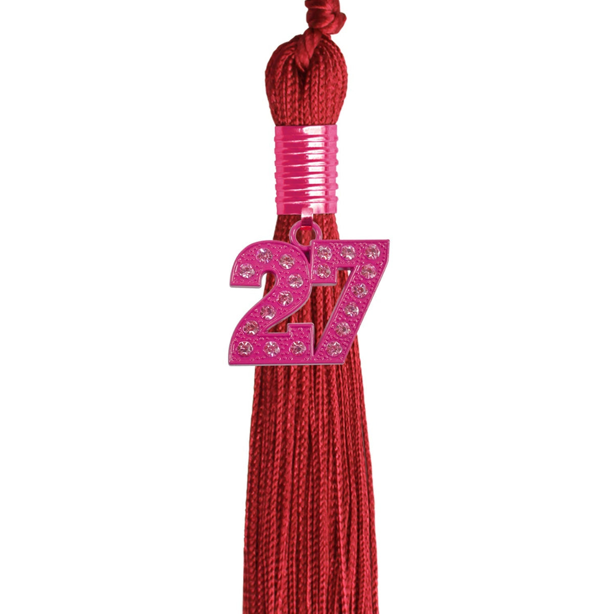 Red Graduation Tassel with Pink Bling Charm by Endea Graduation