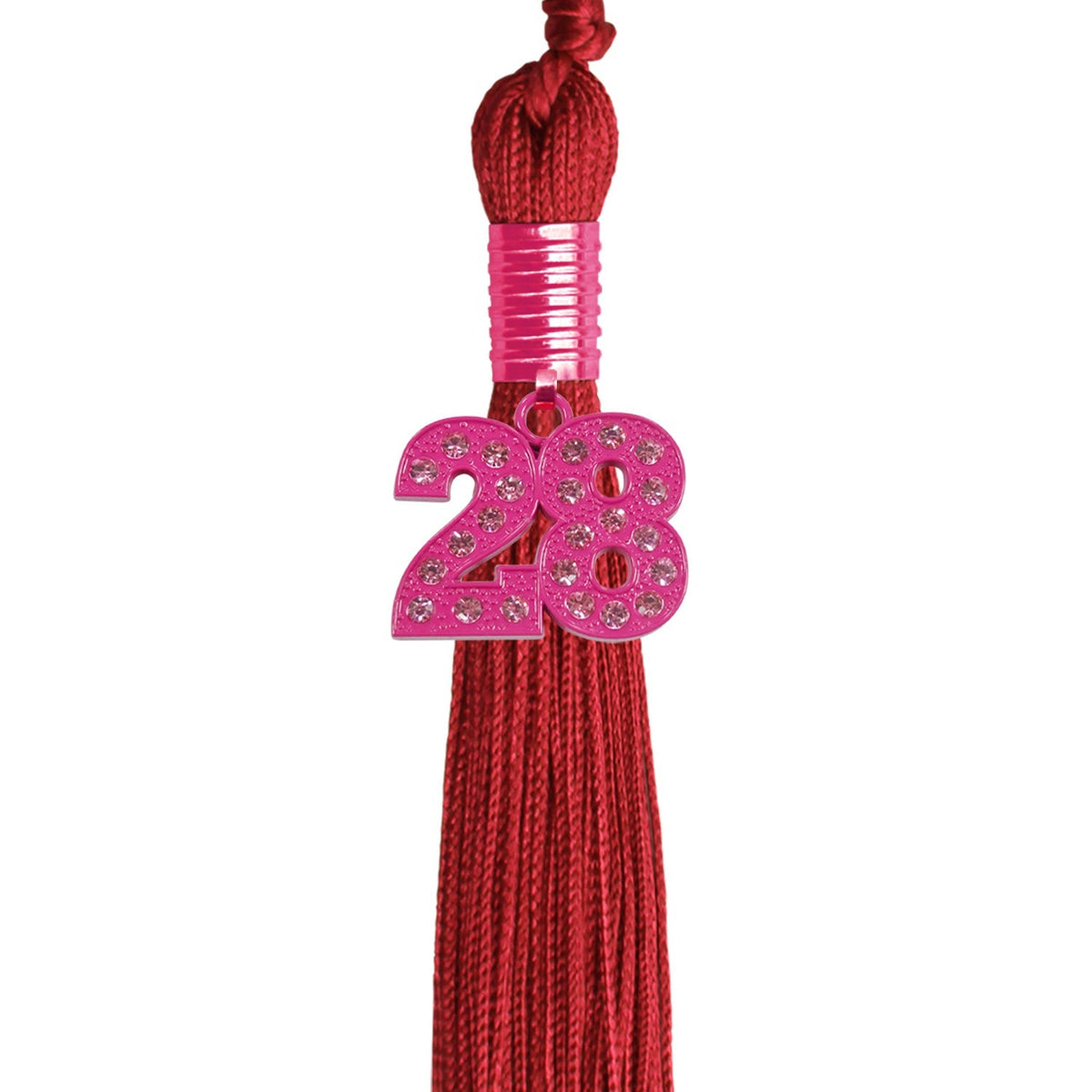 Red Graduation Tassel with Pink Bling Charm by Endea Graduation