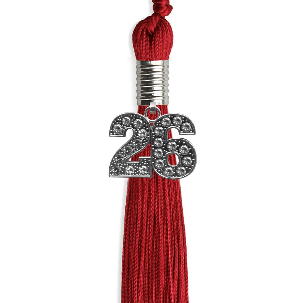 Red Graduation Tassel with Silver Bling Charm by Endea Graduation