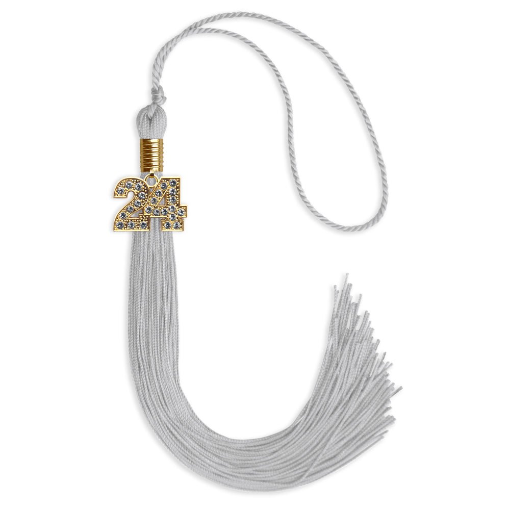 Silver Graduation Tassel with Gold Bling Charm by Endea Graduation