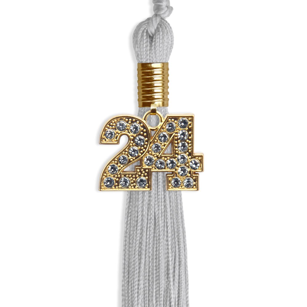 Silver Graduation Tassel with Gold Bling Charm by Endea Graduation