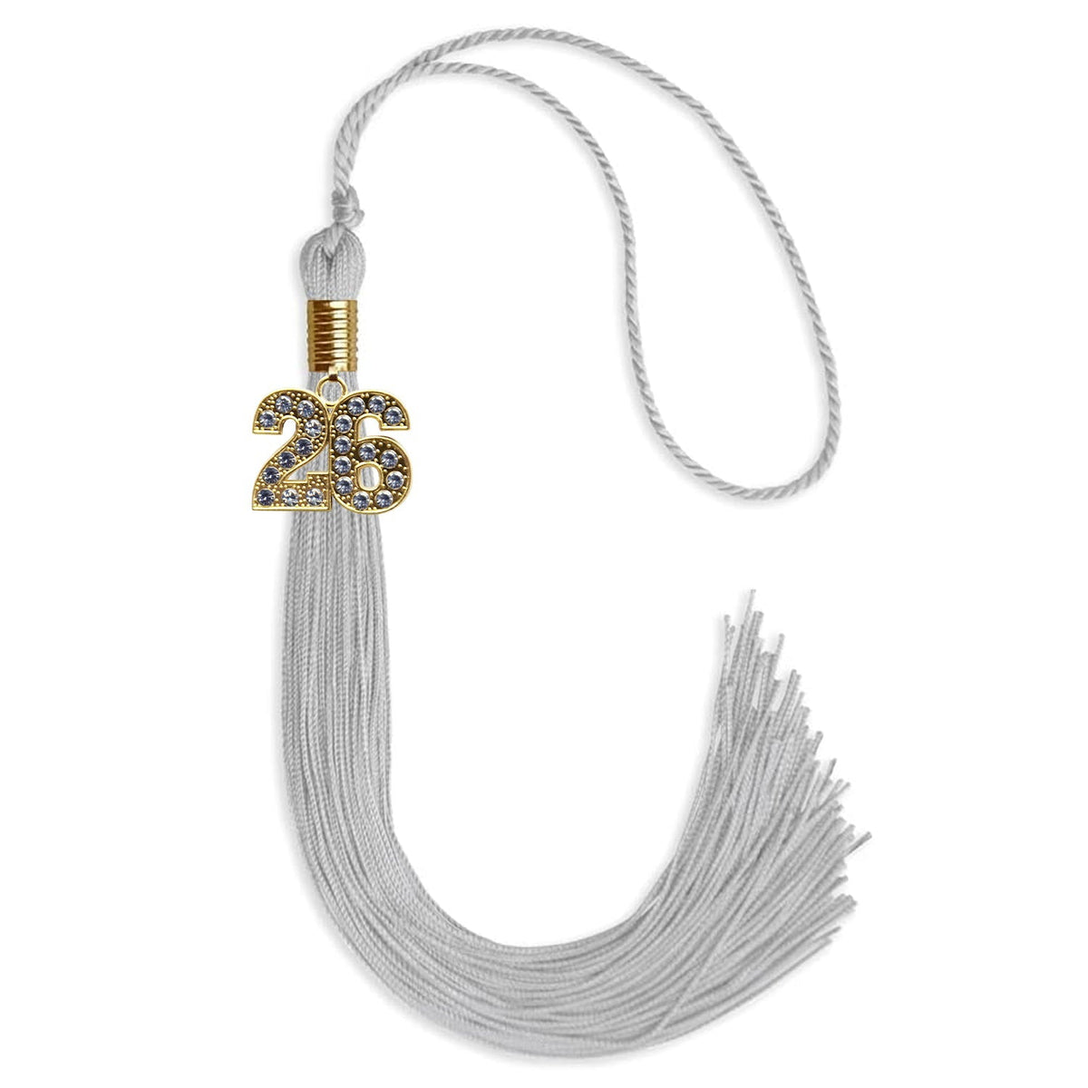 Silver Graduation Tassel with Gold Bling Charm by Endea Graduation