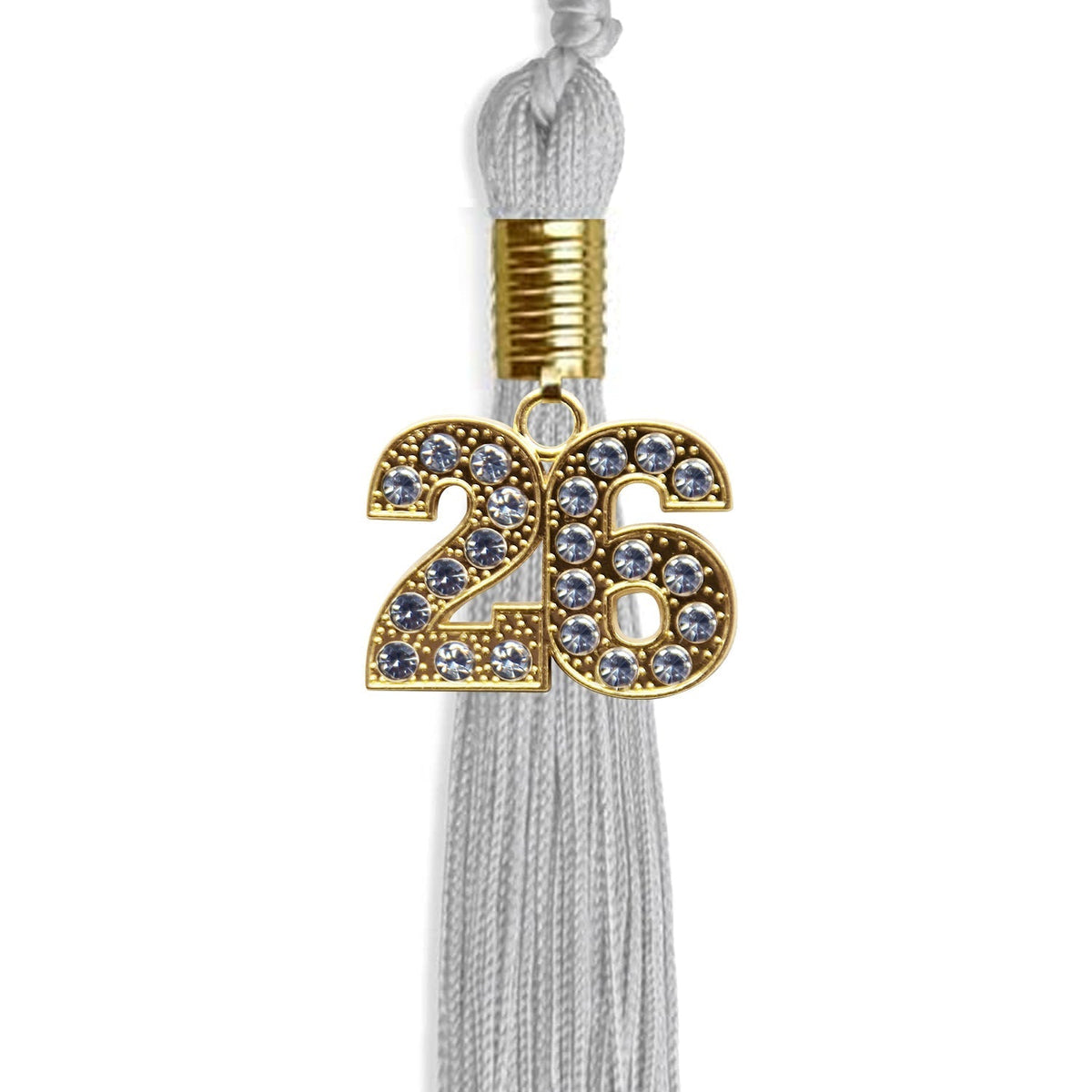 Silver Graduation Tassel with Gold Bling Charm by Endea Graduation