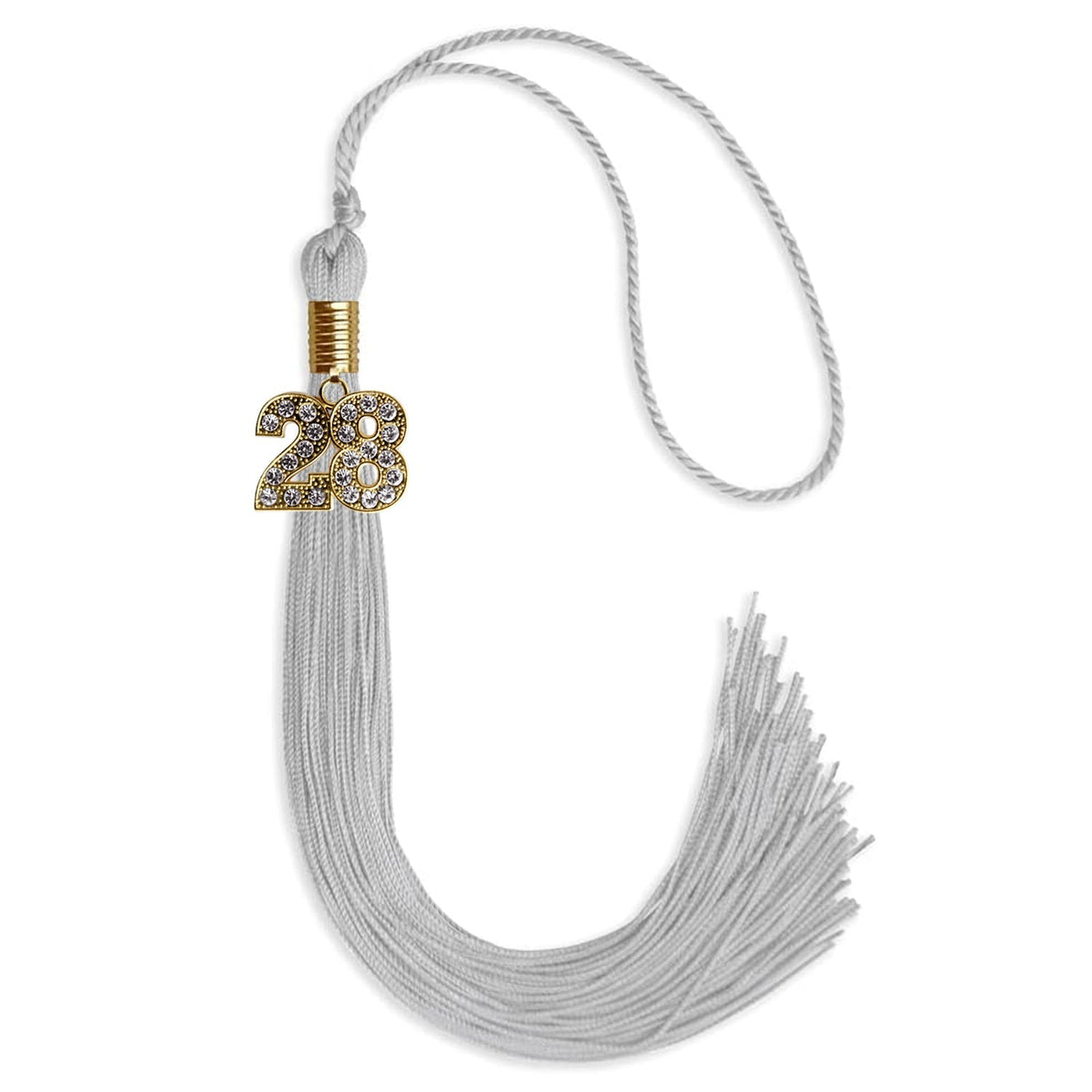 Silver Graduation Tassel with Gold Bling Charm by Endea Graduation