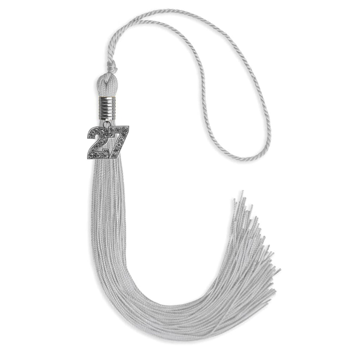 Silver Graduation Tassel with Silver Bling Charm by Endea Graduation