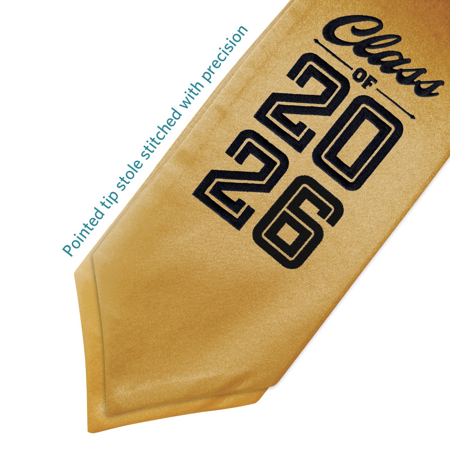 Antique Gold Class of 2026 Graduation Stole/Sash with Classic Tips - Endea Graduation