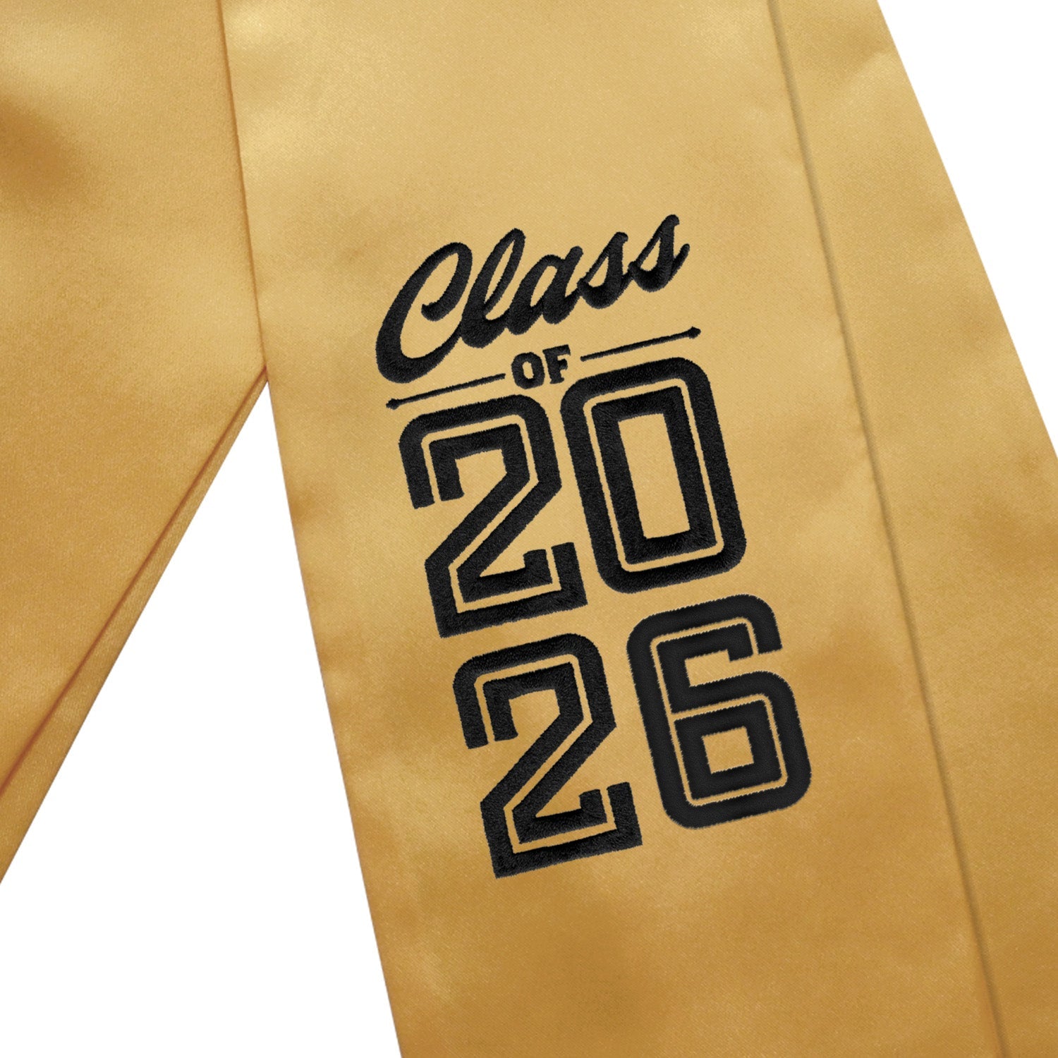 Antique Gold Class of 2026 Graduation Stole/Sash with Classic Tips - Endea Graduation