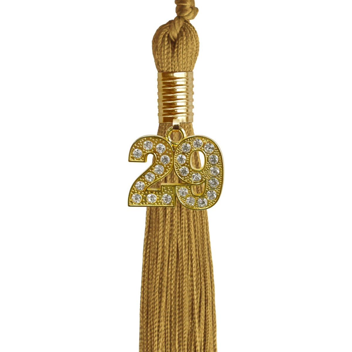 Antique Gold Graduation Tassel with Gold Bling Charm - Endea Graduation