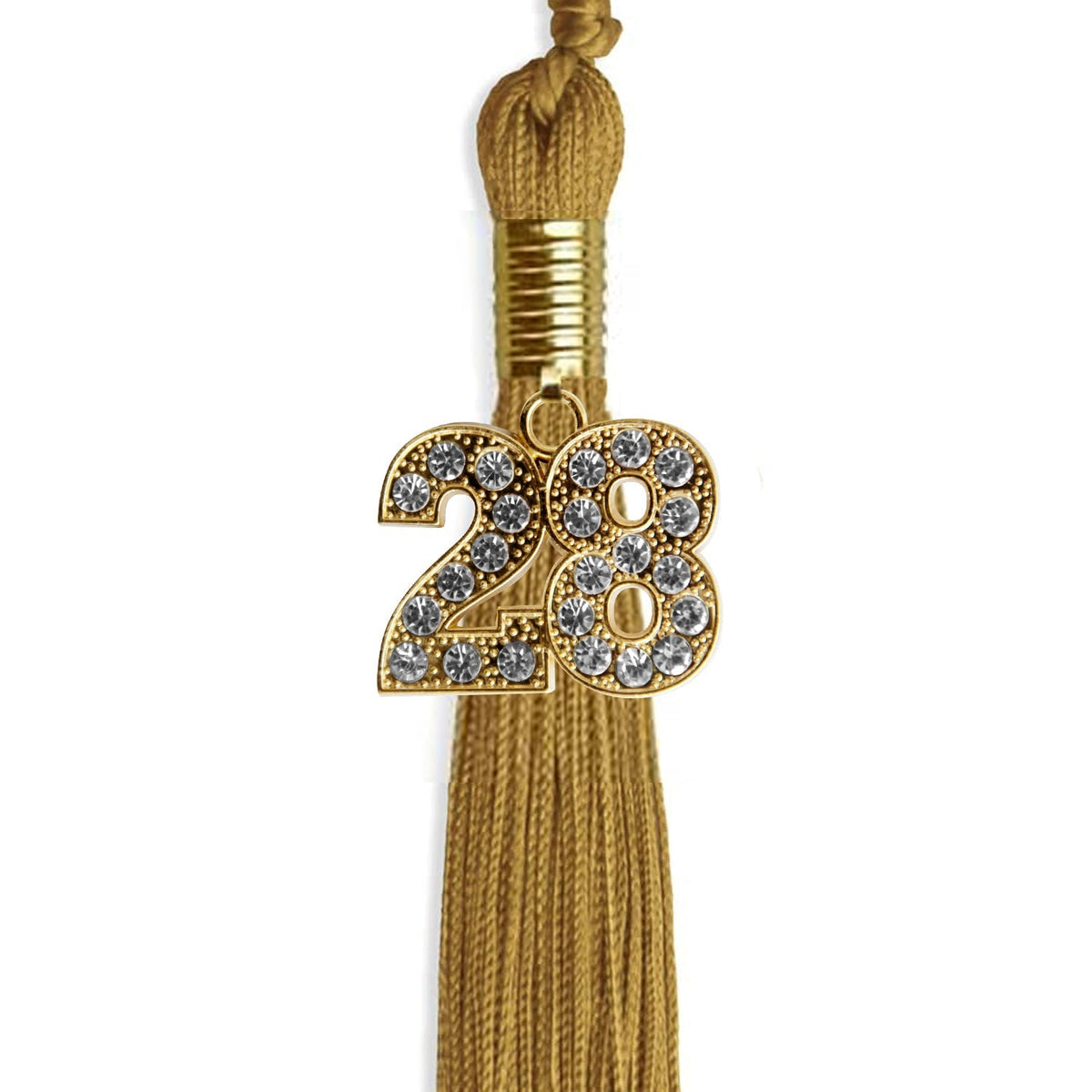 Antique Gold Graduation Tassel with Gold Bling Charm - Endea Graduation