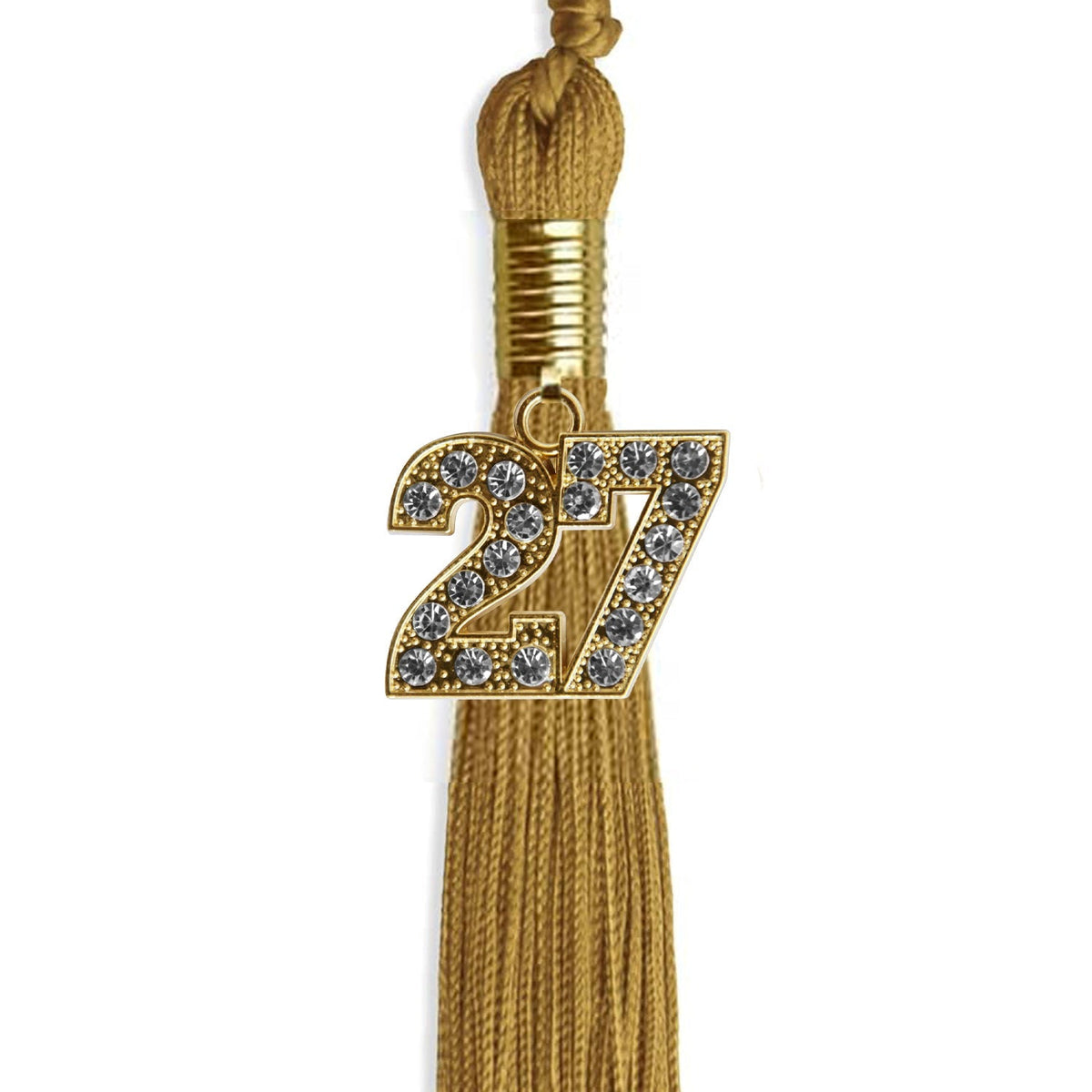Antique Gold Graduation Tassel with Gold Bling Charm - Endea Graduation