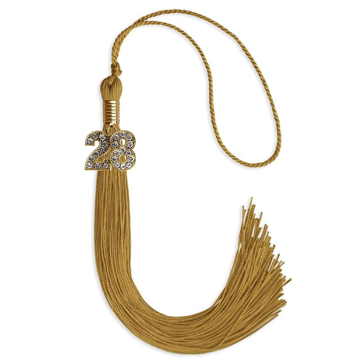 Antique Gold Graduation Tassel with Gold Bling Charm - Endea Graduation
