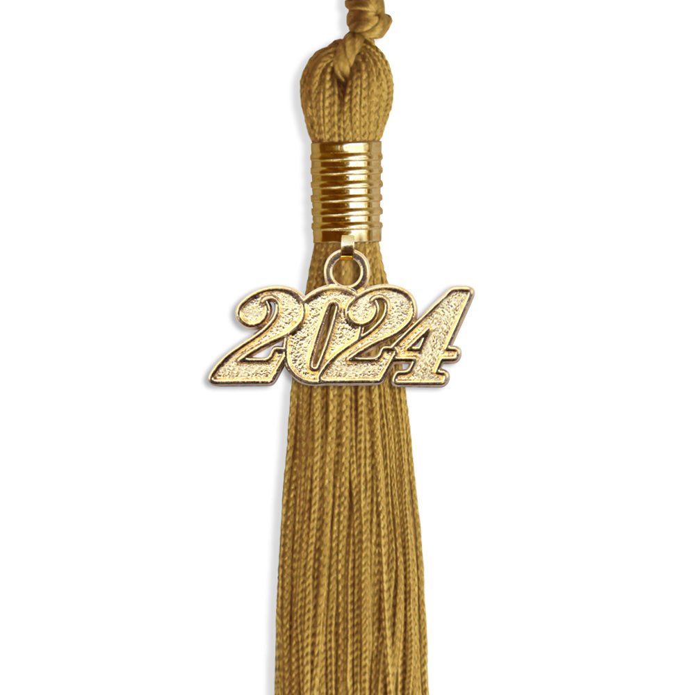 Antique Gold Graduation Tassel with Gold Date Drop - Endea Graduation