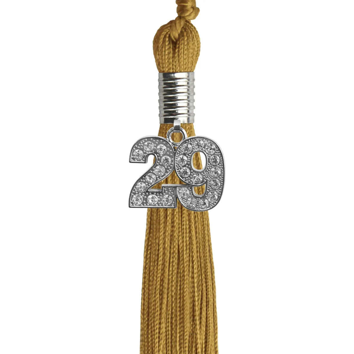 Antique Gold Graduation Tassel with Silver Bling Charm by Endea Graduation