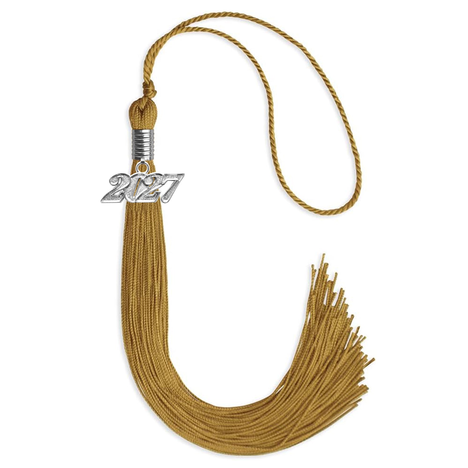 Antique Gold Graduation Tassel with Silver Date Drop - Endea Graduation