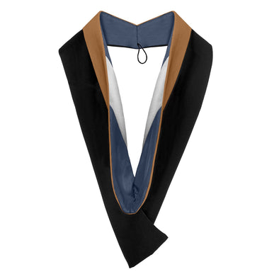 Bachelors Hood For Business, Accounting, Commerce, Industrial, Labor Relations - Drab/Navy/White - Endea Graduation