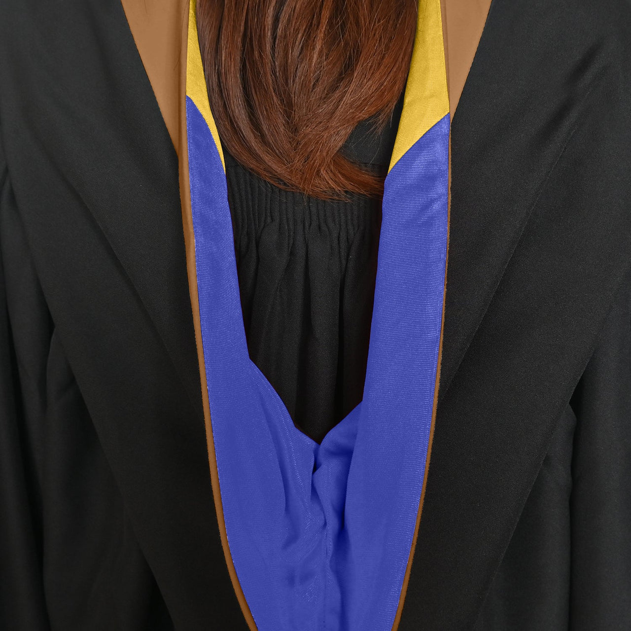 Bachelors Hood For Business, Accounting, Commerce, Industrial, Labor Relations - Drab/Royal Blue/Gold - Endea Graduation