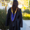 Bachelors Hood For Business, Accounting, Commerce, Industrial, Labor Relations - Drab/Royal Blue/Gold - Endea Graduation