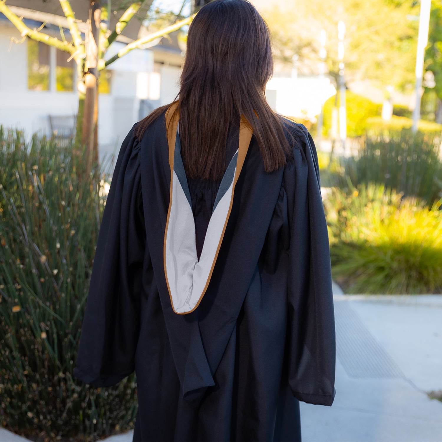 Bachelors Hood For Business, Accounting, Commerce, Industrial, Labor Relations - Drab/Silver/Navy - Endea Graduation