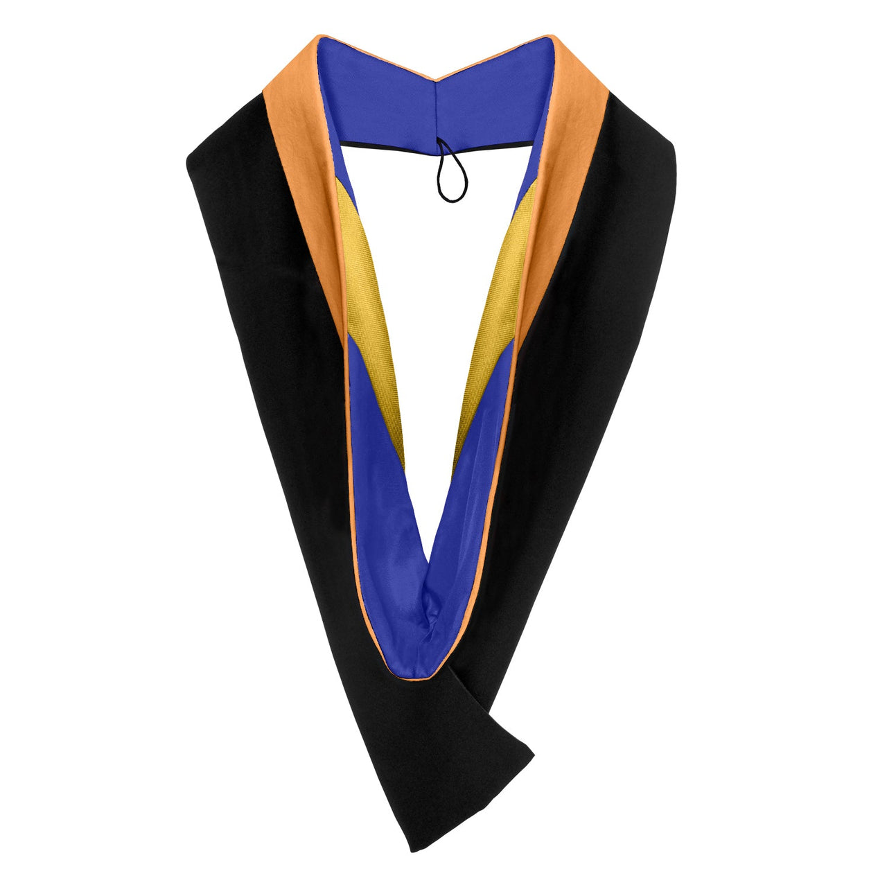 Bachelors Hood For Engineering, Civil Engineering - Orange/Royal Blue/Gold - Endea Graduation