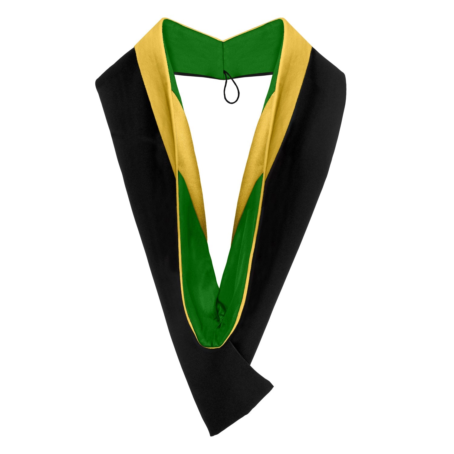 Bachelors Hood For Science, Mathematics, Political Science - Gold/Green/Gold - Endea Graduation