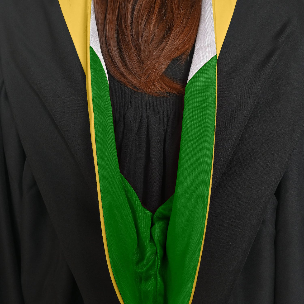 Bachelors Hood For Science, Mathematics, Political Science - Gold/Green/White - Endea Graduation