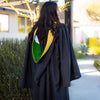 Bachelors Hood For Science, Mathematics, Political Science - Gold/Green/White - Endea Graduation