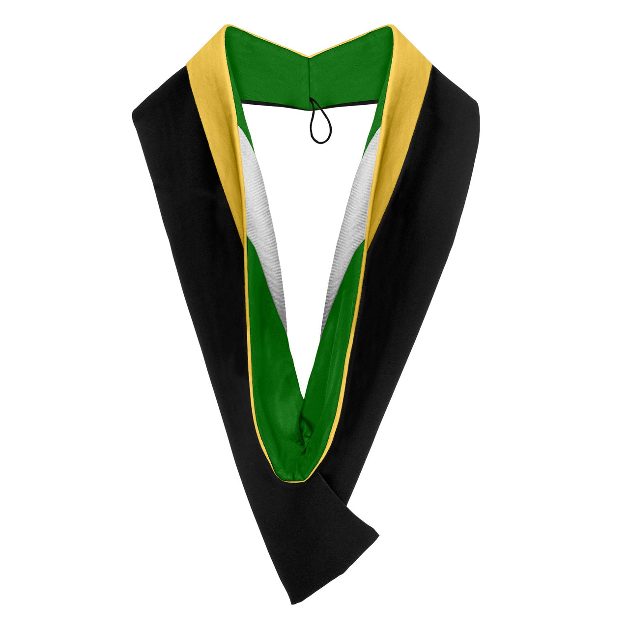 Bachelors Hood For Science, Mathematics, Political Science - Gold/Green/White - Endea Graduation